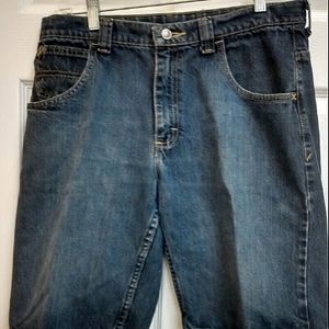 [Wrangler] Boys Mid Rise Blue Denim Shorts Sz. 16 Husky adjustable waist